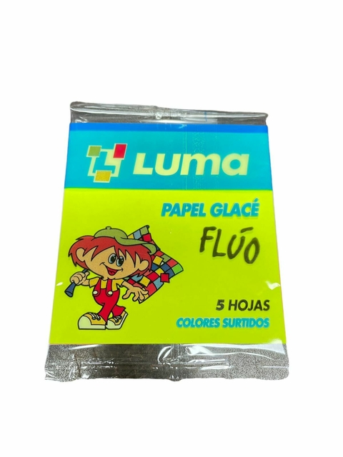 PAPEL GLACE FLUO 10X10 (paq.X5 unidades)