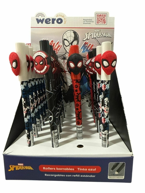 Boligrafo Roller Borrable personajes Wero SPIDERMAN - comprar online