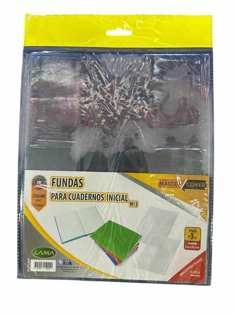 Fundas p/Cuadernos N.3 x 3 unidades
