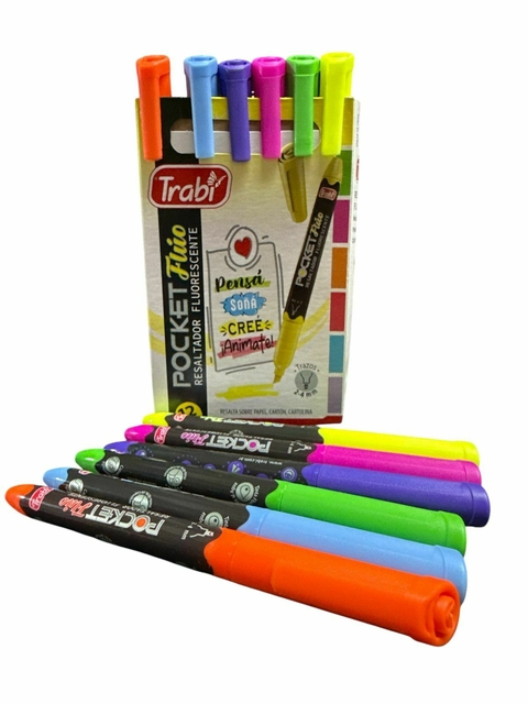 Resaltador Trabi Pocket x 12 colores surtidos FLUO - comprar online