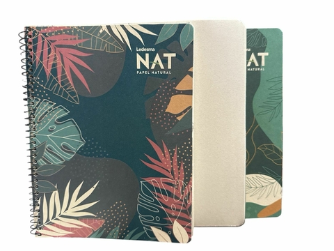 Cuaderno Ledesma Nat 16/21 x 70 hjs. Lisas T/Flex c/espiral - comprar online