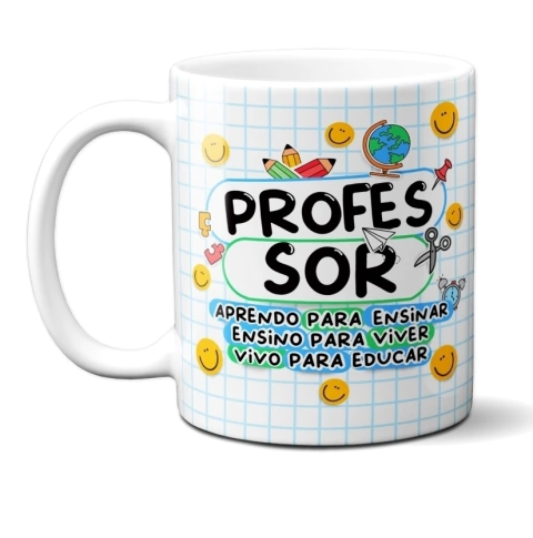 Caneca Profissão Colorida Professor Atacado Revenda