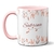 Caneca Aniversário Nome Laranja Flores Atacado Revenda