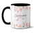Caneca Aniversário Nome Laranja Flores Atacado Revenda - Atacado de Canecas - AShow Revenda