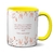 Imagem do Caneca Aniversário Nome Laranja Flores Atacado Revenda