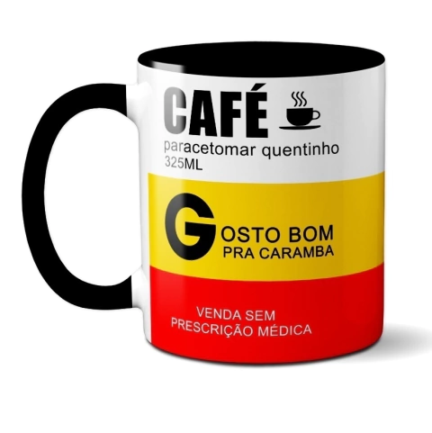 Caneca Divertida Café Paracetomar Atacado Revenda - loja online