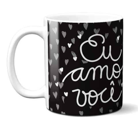 Caneca Casais Eu Amo Você Preto Atacado Revenda