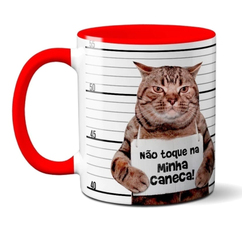 Caneca Divertida Não Toque Gato Atacado Revenda - loja online