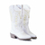 Bota Tejana Zoe Alt Bord 4 Cuero Vacuno Soft Blanco