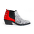 Bota Corta Zoe Bot 1 Cuero Vacuno Vivora Gris / Rojo en internet