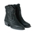 Bota Tejana Zoe Tex 4 Cuero Vacuno Soft Negro / Bord Negro