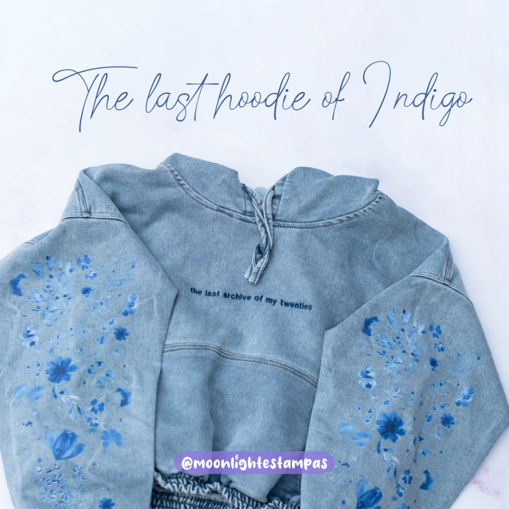 Hoodie Crop Indigo