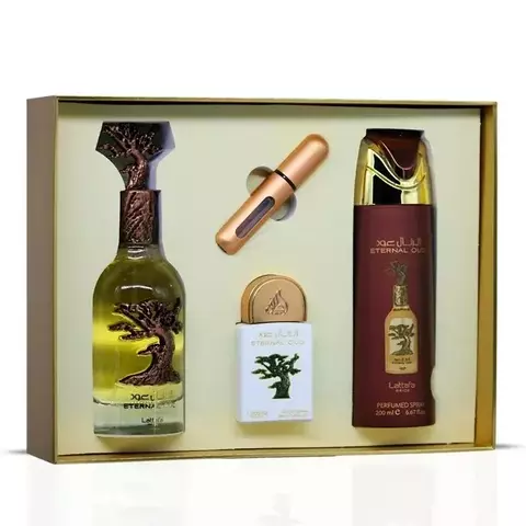 KIT ETERNAL OUD PERFUME 100ML + MINIATURA 20ML + SPRAY 200ML