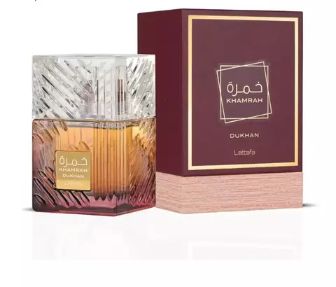 PERFUME ÁRABE 100ML EDP Khamrah Dukhan Lattafa Masculino