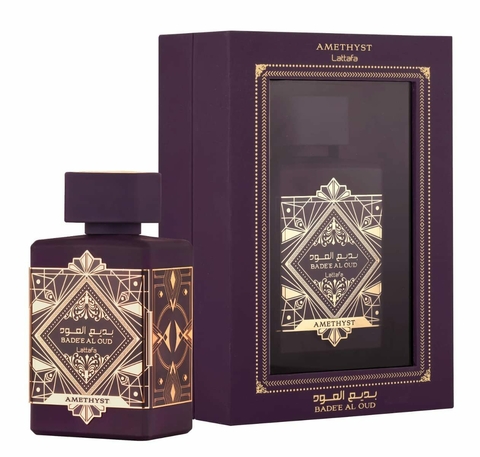 Perfume Árabe Bade’e Al Oud Amethyst Lattafa Eau de Parfum Feminino 100ml (Ref. Olfativa- INITIO PARFUMS ATOMIC ROSE)