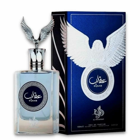 Perfume árabe EQAAB EAU DE PARFUM, AL WATANIAH, MASCULINO - 100ML (REF.OLFATIVA Invictus Aqua (2018) Rabanne )