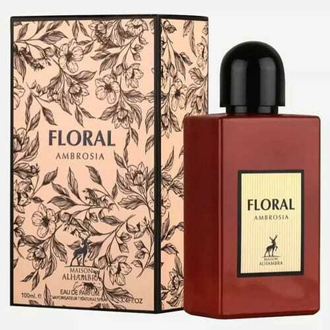 Perfume árabe Floral Ambrosia EDP Maison Alhambra 100ml Feminino ( Ref olfativa Gucci bloom )