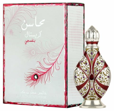 Perfume a OLEO Mahasin Crystal VIOLET Lattafa 25ML FEMININO