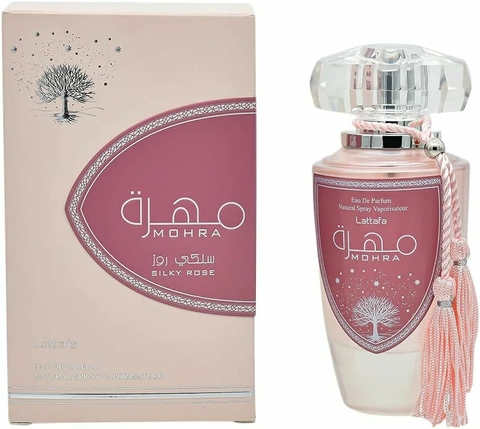 Perfume árabe Mohra Silky Rose Lattafa Feminino 100ml ( ref. olfativa The Favourite Penhaligon's )