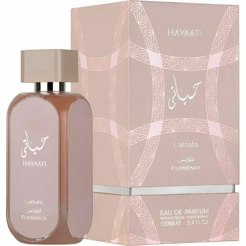 Perfume árabe Hayaati Florence edp Lattafa 100ml feminino ( REF. OLFATIVA Very Good Girl Carolina Herrera )
