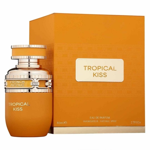 Perfume árabe Tropical Kiss Fragrance World Feminino 100ml ( REF. OLFATIVA Ref. Olfativa Soleil de Jeddah Mango Kiss )