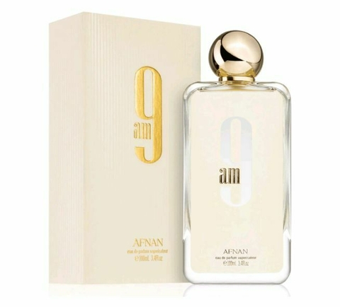 PERFUME ÁRABE 9PM WHITE AFNAN FEMININO - EDP 100ml ( REF. OLFATIVA Aqua Vitae Forte Maison Francis Kurkdjian )