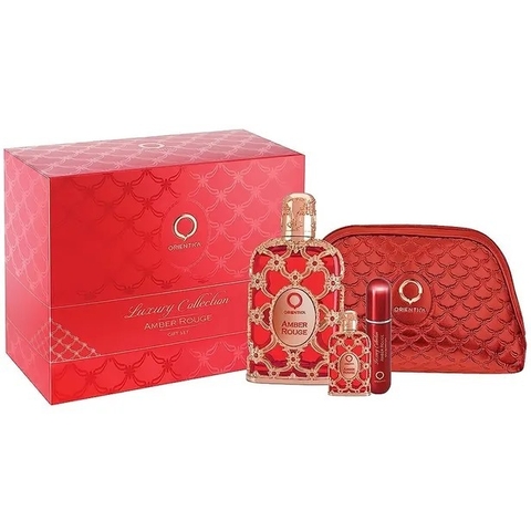 Orientica Kit Amber Rouge Edp 80ml + Miniatura 7,5ml + Refil+ Necessaire