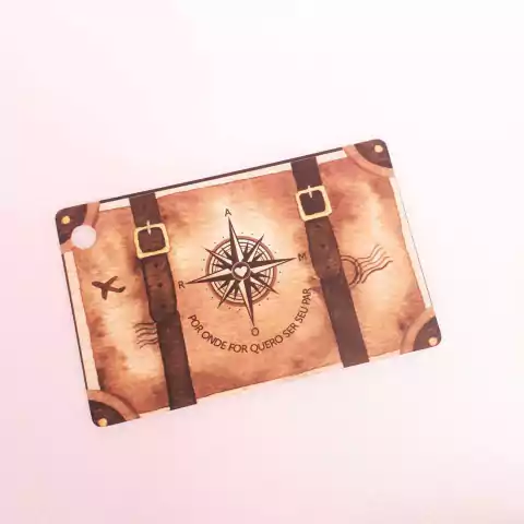 Tag de Mala- Lembrança de Festa - Tema Viagem Aquarela Amor- 10 unidades