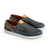 Zapato Casual Náutico Fragata Zap 3 Cuero Vacuno Engrasado Negro / Graneado Azul / Suela