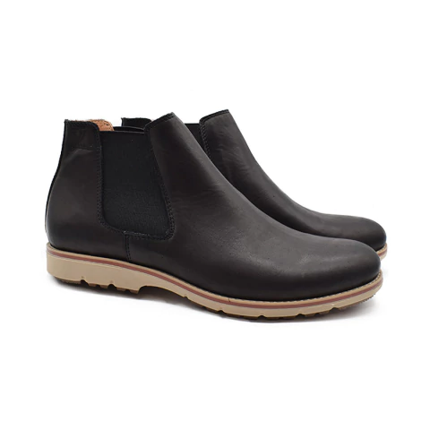 Bota Corta James Bot 1 Cuero Vacuno Negro - comprar online