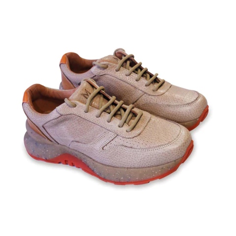 Zapatilla Urbana Maddox Zap 0 Cuero Vacuno Graneado Tiza / Camel y Tan - comprar online