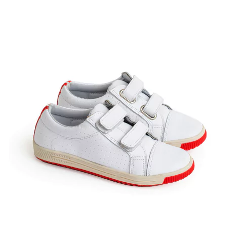 Zapatilla Urbana Passi Zap 2 Cuero Vacuno Blanco Calado