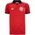 Camisa Flamengo Lifestyle masculina da Adidas, com fundo vermelho e detalhes em preto.