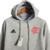 Casaco Moletom Flamengo 23/24 Masculina Adidas - Cinza com detalhes em preto e vermelho na internet