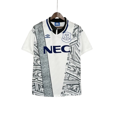 Camisa Everton Retrô II 1994/95 - Torcedor Umbro Masculina - Branca com detalhes em azul e preto - comprar online
