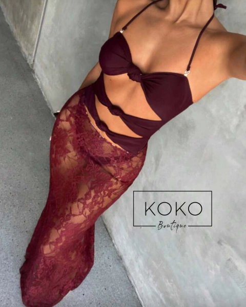 Set Tinto falda encaje