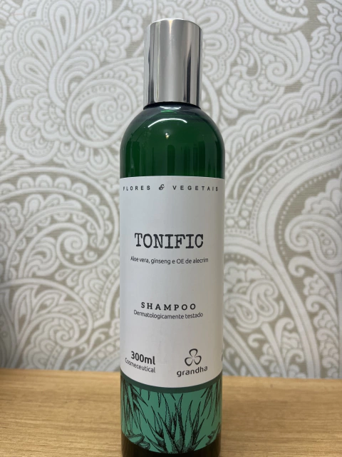 Shampoo Tonific Fortalecedor com Aloe Vera, Alecrim & Ginseng Brasileiro – 300ml
