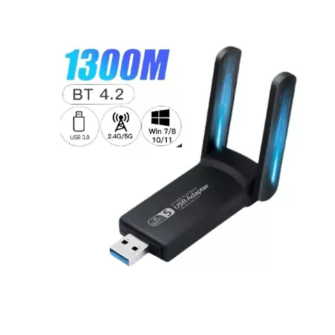 ADAPTADOR USB 3.0 WI-FI WIRELESS 2.4Ghz 5Ghz BLUETOOTH
