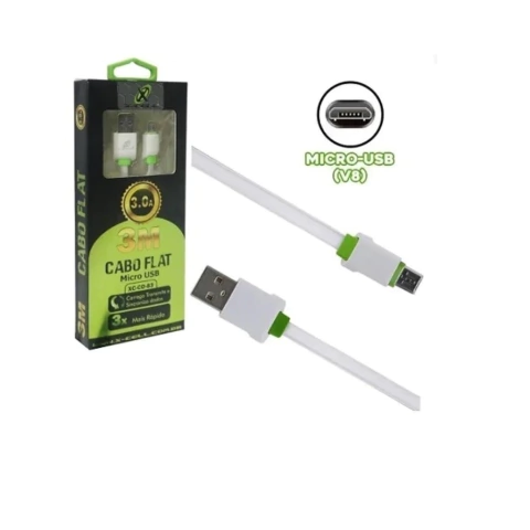CABO DE DADOS USB 3.0A + MICRO USB (V8) 3M