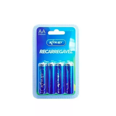 PILHAS AA RECARREGÁVEL C/4 2700mAh KNUP