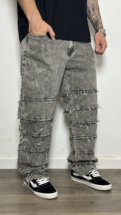 BAGGY GRIS DESHILACHADO - comprar online