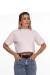 T-shirt com Gola Alta Branca (modelo over) NIQUE