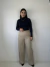 Calça Pantalona em Alfaiataria Bege ADRI - comprar online