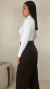 Calça Pantalona em Alfaiataria Marrom café ADRI