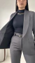 Blazer Alongado em Alfaiataria Cinza MAYA - loja online