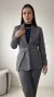 Blazer Alongado em Alfaiataria Cinza MAYA - comprar online
