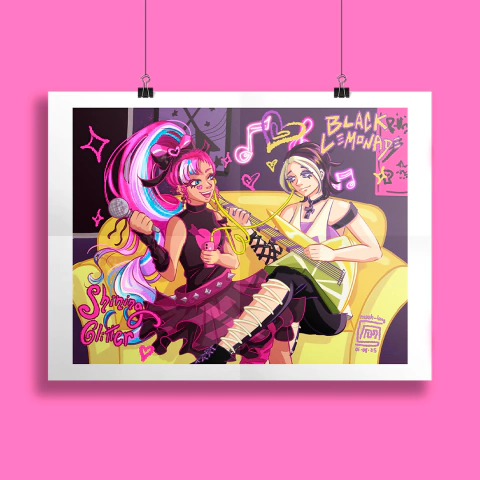 Print Cookie Run | Shining Glitter & Black Lemonade (Glitternade) - comprar online