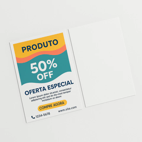 Panfleto Promocional - Papel Couchê 115g. - 10x20cm - (cópia) - buy online