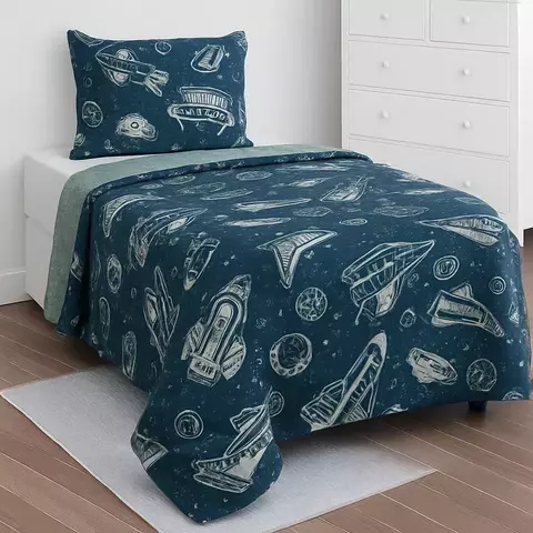 Cobre Leito Infantil Colcha Solteiro Dupla Face