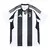 camisa juventus home titular 1 I 2024/2025 torcedor masculino masculina adidas preto preta branco branca chiesa vlahovic parte da frente 